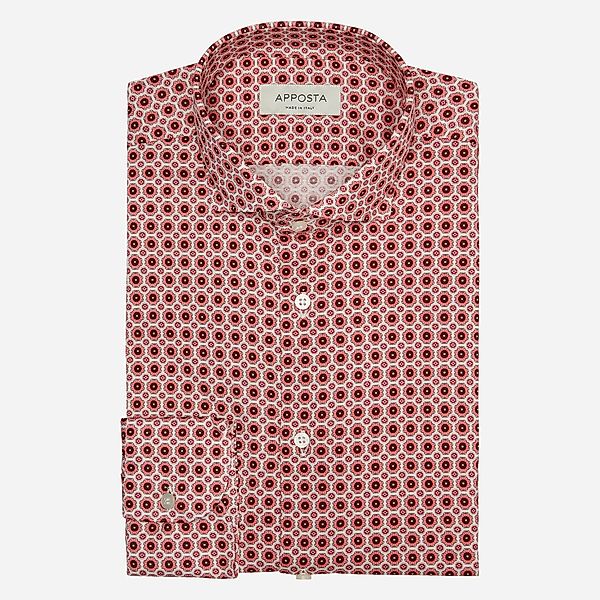 Hemd  punktmuster  rosa 100% reine baumwolle jersey doppelt gezwirnt, krage günstig online kaufen