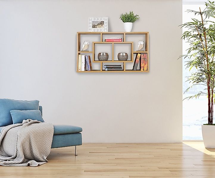FINEBUY Wandregal SuVa7084_1, Buche 85x47, Hängeregal günstig online kaufen