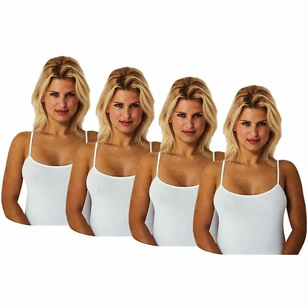TEXEMP Spaghettitop 2 bis 6 Damen Unterhemd Top Baumwolle Tank Shirt Lady D günstig online kaufen