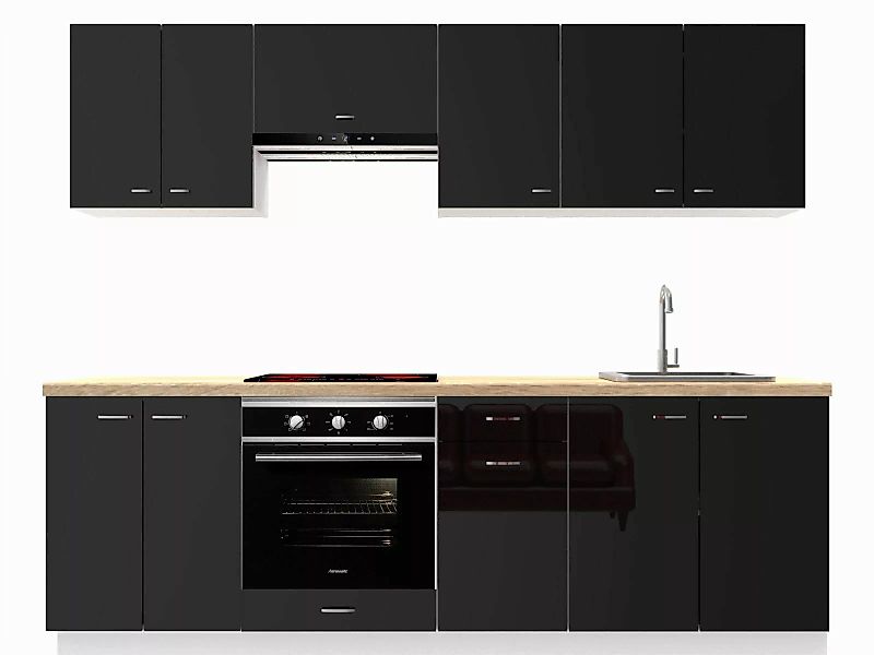 OMILI Küchenzeile OLVIT (Breite 240cm), Fronten günstig online kaufen