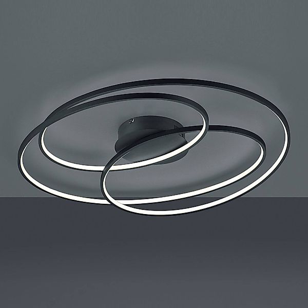 Trio LED Deckenleuchte Gale Schwarz matt 145 mm x 800 mm x 650 mm günstig online kaufen