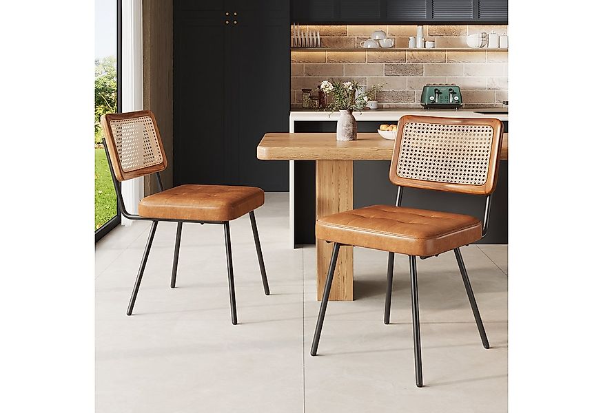 MODFU Esszimmerstuhl Retro-Stuhl,Rattan-Loungesessel (Esszimmerstuhl Set au günstig online kaufen