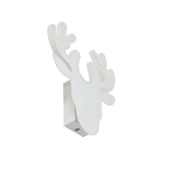 Lindby LED Wandleuchte Wandlampe Innen Hirvi 10031295 Modern in Weiß aus Me günstig online kaufen