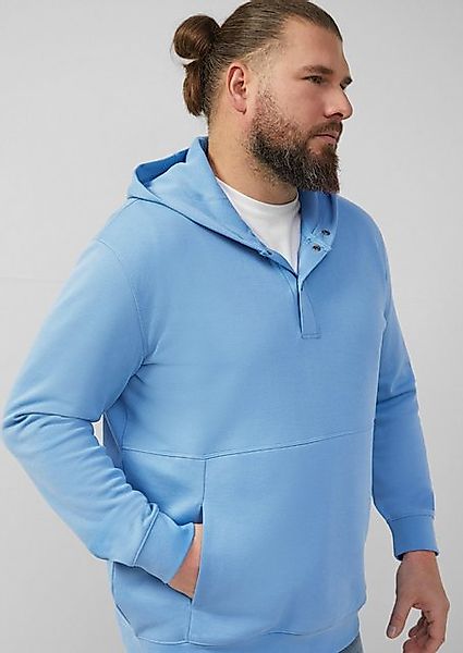 s.Oliver Sweatshirt Strukturierter Hoodie mit Druckknöpfen und Kängurutasch günstig online kaufen