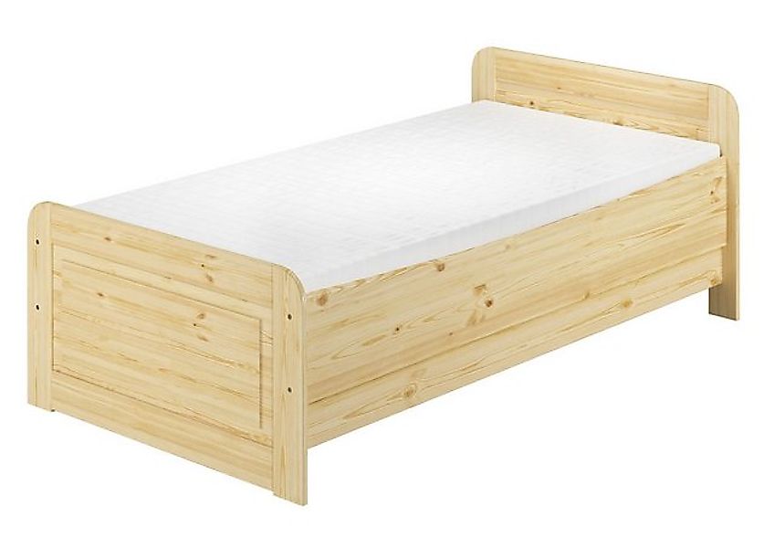 ERST-HOLZ Bett Bett Extra Hoch 100 x 200 Kiefer Massiv Rollrost und Matratz günstig online kaufen
