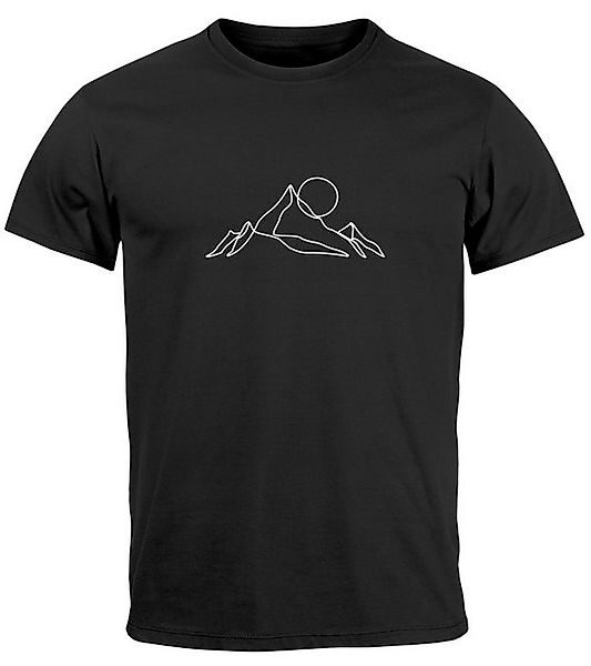 Neverless Print-Shirt Herren T-Shirt Berge Wandern günstig online kaufen