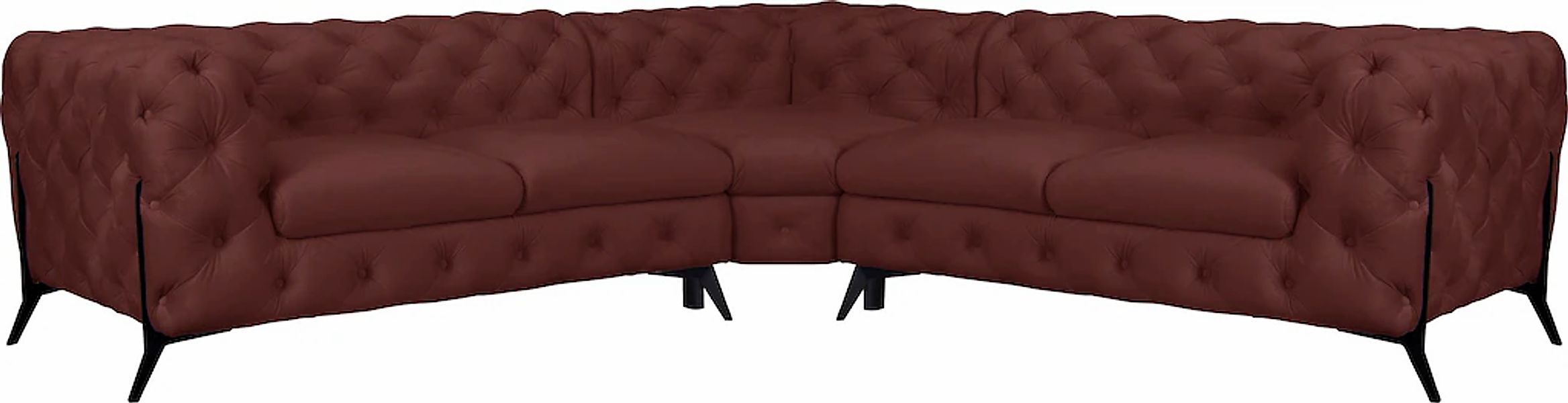 Home affaire Chesterfield-Sofa "Amaury L-Form" Chesterfield-Optik, Breite/T günstig online kaufen