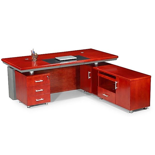 Jet-Line Luxus Chef Schreibtisch Edison Rechtsseitig Inklusive 2 Sideboards günstig online kaufen