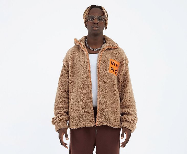 COFI Casuals Winterjacke Teddy Jacket Money Is Paper Jacke Oversize Zipper günstig online kaufen