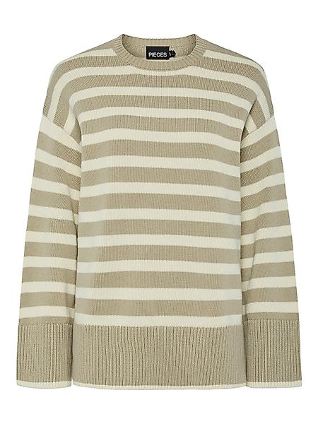 pieces Rundhalspullover PCAVA LS O-NECK SLIT günstig online kaufen