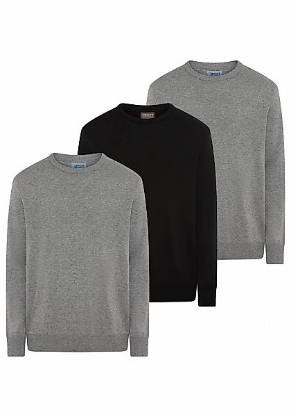 Mans World Rundhalspullover "Neue Kollektion", (2-er Pack), in Feinstrick günstig online kaufen