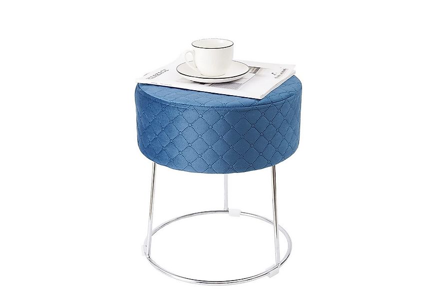 Zedelmaier Sitzhocker Runder Sitzhocker Samt Schminktisch Fußhocker Ottoman günstig online kaufen