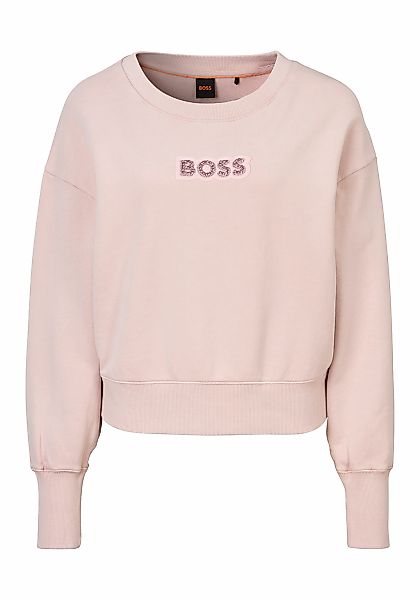 BOSS ORANGE Sweatshirt "Elay Stonebadge Premium Damenmode", mit BOSS Logo günstig online kaufen