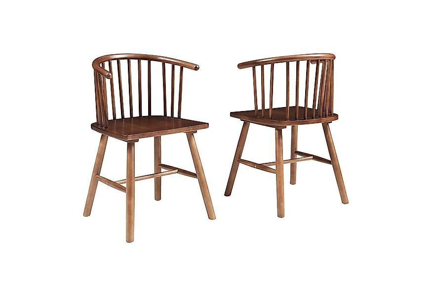 en.casa Esszimmerstuhl, »Stami« 79 x 53 x 48 cm Holz Walnussoptik günstig online kaufen