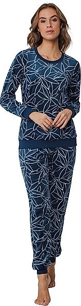 Pastunette Schlafanzug Damen Nikki Pyjama lang (2 tlg) Modisches Design günstig online kaufen