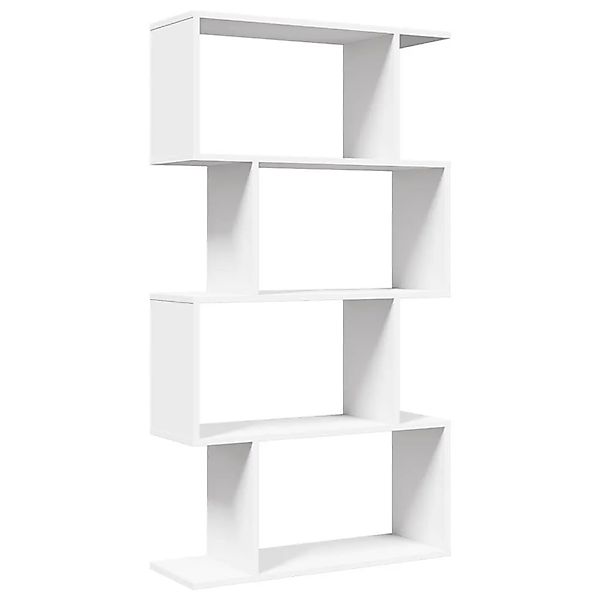 vidaXL Raumteiler Bücherregal 4-stufig Weiß 70x24x129 cm Holzwerkstoff 8581 günstig online kaufen