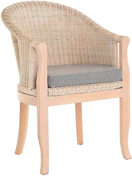 Krines Home Relaxsessel Rattan-Sessel mit Holzbeinen, Sessel aus echtem Rat günstig online kaufen