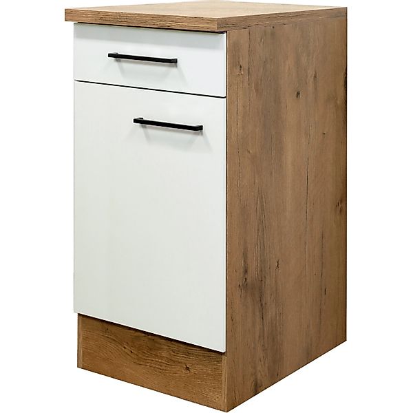 Flex-Well Exclusiv Küchen-Unterschrank Vintea 40 cm Magnolie matt - Lancelo günstig online kaufen