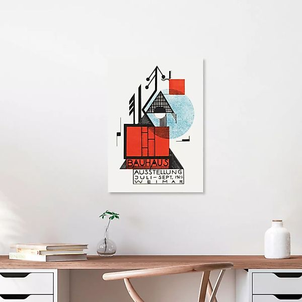 Poster / Leinwandbild - Bauhaus Austellung Weimar 1923 (Sepia) günstig online kaufen