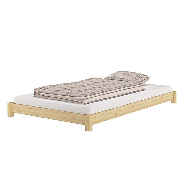 Erst-Holz Breites Flaches Futonbett Einzelbett 120 x 200 Kiefer Massiv Mode günstig online kaufen