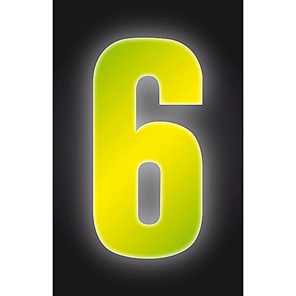 Conacord Klebezahl 6 Reflektierend 17 cm Gelb günstig online kaufen