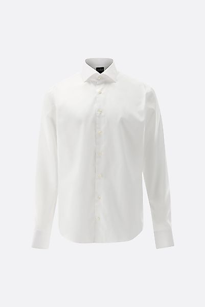 Popline-Hemd mit Kentkragen Slim Fit günstig online kaufen