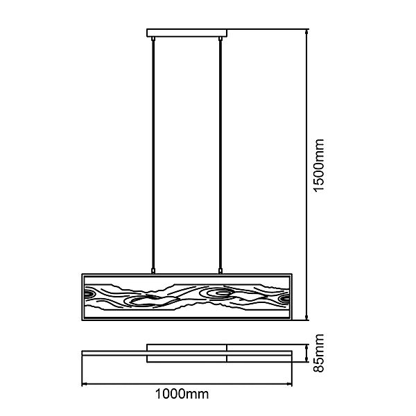 Brilliant LED Pendelleuchte »Chaumont«, Breite 100 cm, 2300 lm, kürzbar, Al günstig online kaufen