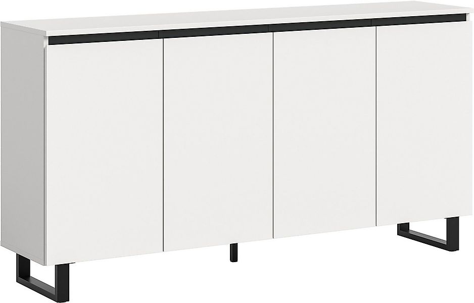 INOSIGN Sideboard TOMA, Breite: 160 cm, mit Metall-Kufen-Fuß, 4 Türen, 4 Ei günstig online kaufen