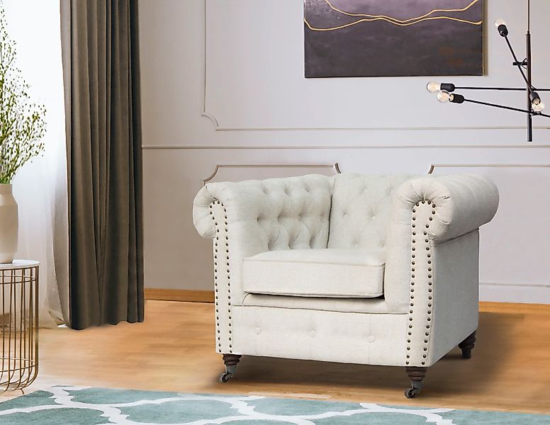 Home affaire Chesterfield-Sessel "Aarburg Sessel", aufwändige Knopfheftung günstig online kaufen