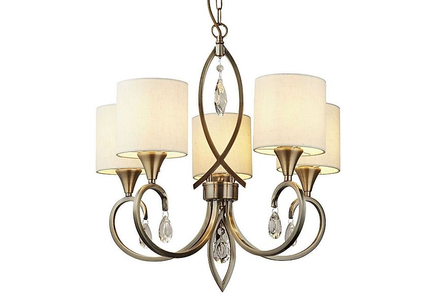 Licht-Erlebnisse Kronleuchter KENZIE, ohne Leuchtmittel, in Messing Antik N günstig online kaufen