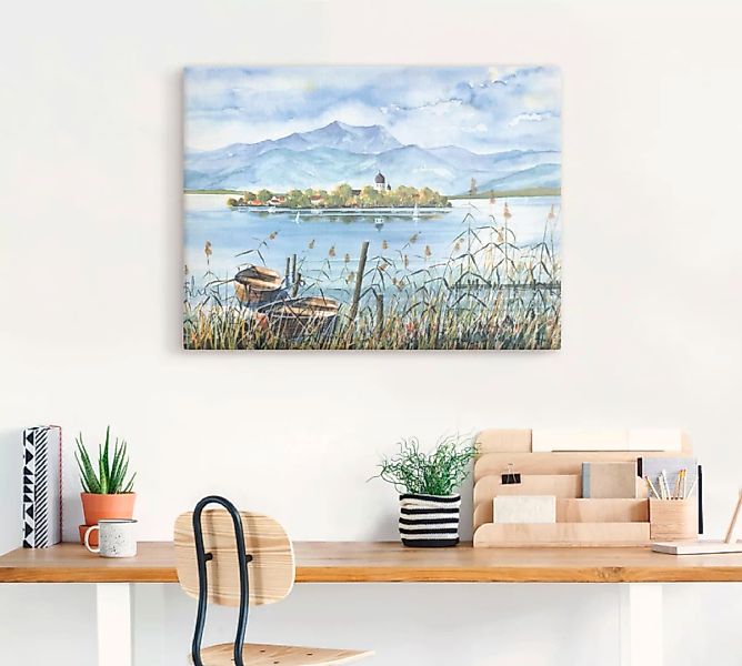 Artland Wandbild »Seeblick Herreninsel«, Gewässer, (1 St.), als Leinwandbil günstig online kaufen