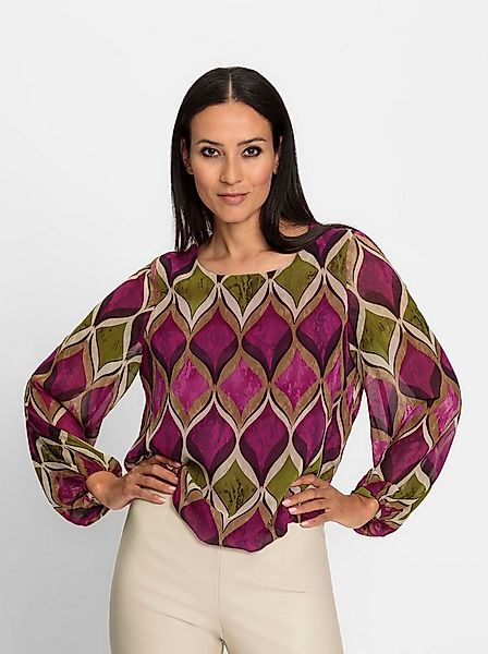 heine Klassische Bluse Druckbluse Langarm günstig online kaufen