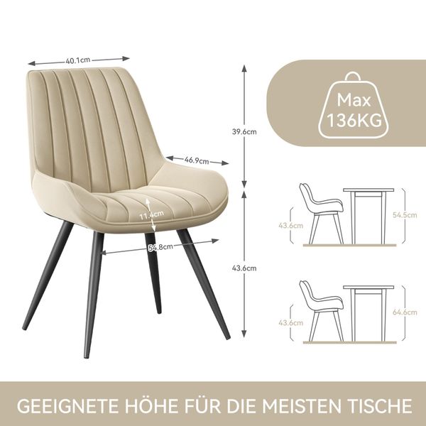 HawthyHome Esszimmerstuhl bequeme Polsterstühle Küchenstuhl, (4 günstig online kaufen