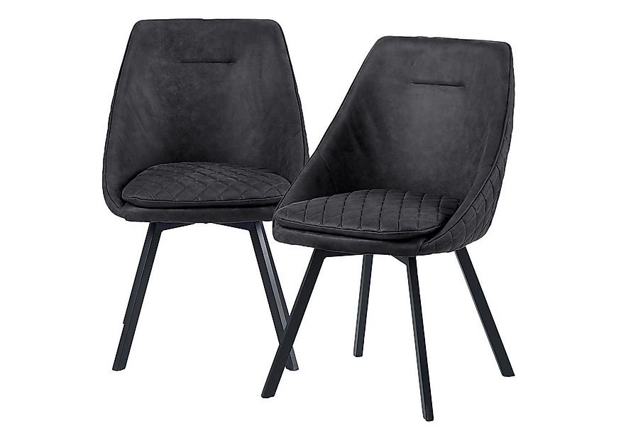 TRISENS Drehstuhl Polsterstuhl Cassiopeia (2 St), Essstuhl mit abgesteppter günstig online kaufen