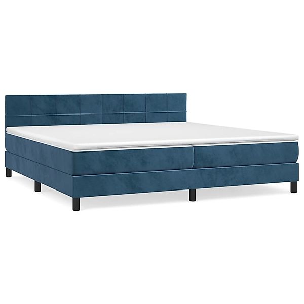 vidaXL Boxspringbett mit Matratze Dunkelblau 200x200 cm Samt1389964 günstig online kaufen