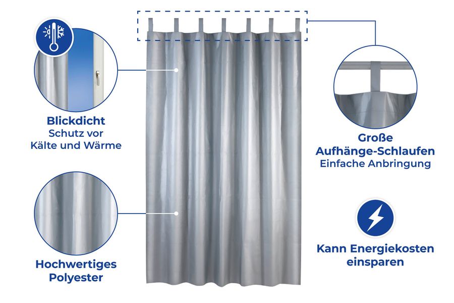 Maximex Vorhang "Thermo" Schlaufen 1 Stk. tlg. blickdicht günstig online kaufen