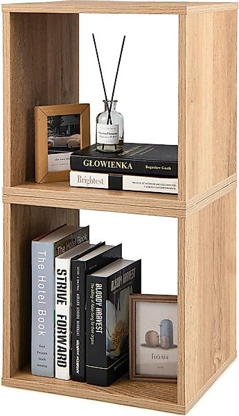 KOMFOTTEU Regalwürfel Aufbewahrungsregal, 2er Set, stapelbare günstig online kaufen