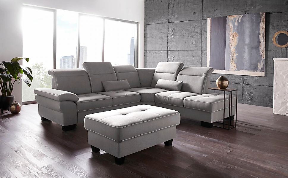 Home affaire Ecksofa "Cornwall L-Form" incl. Sitztiefenverstellung, mit Bet günstig online kaufen