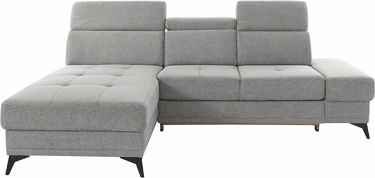 Home affaire Ecksofa "Cardiz L-Form" inkl.Kopfteilverstellung und Federkern günstig online kaufen
