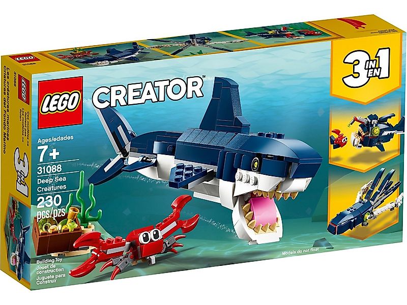 LEGO® LEGO® Creator 31088 Bewohner der Tiefsee Konstruktionsspielsteine, (2 günstig online kaufen