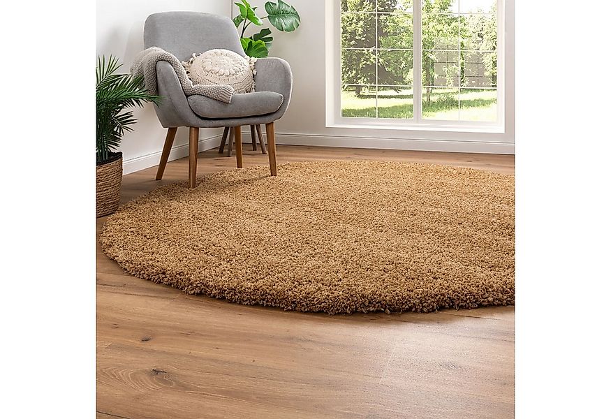 Steffensmeier Hochflor-Teppich Twilight - Rund, rund, Shaggy, Langflor, Kun günstig online kaufen