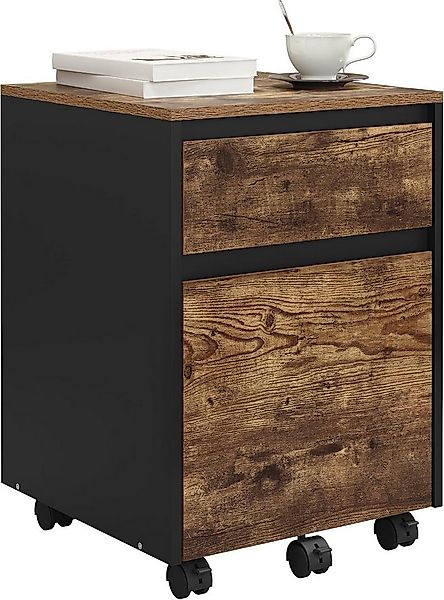 Woltu Rollcontainer, mit 2 Schubladen, Büroschrank auf Rollen, 40x57x40 cm günstig online kaufen