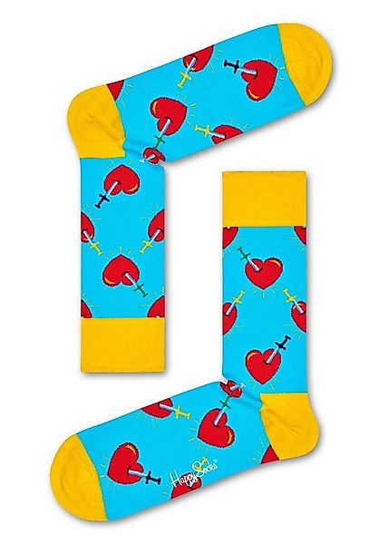 Happy Socks Socken Tagessocke Crew Broken Heart hellblau - 1 Paar günstig online kaufen