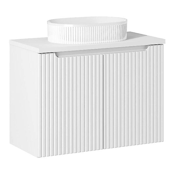 Waschtisch 80cm mit Keramikwaschbecken, weiß, NEWPORT-56-WHITE günstig online kaufen