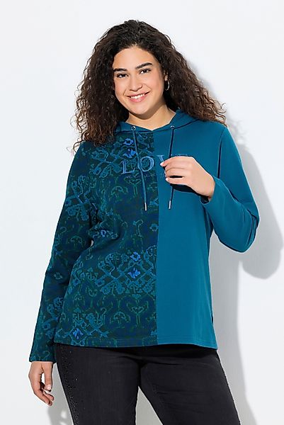Ulla Popken Sweatshirt Hoodie Patchdruck Kapuze günstig online kaufen