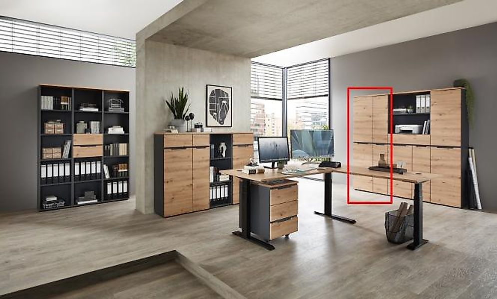Büroschrank 2-türig MEMPHIS von Innostyle Graphit / Artisan günstig online kaufen