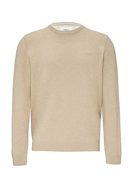 s.Oliver Strickpullover Strickpullover mit Logo-Stickerei Logo günstig online kaufen