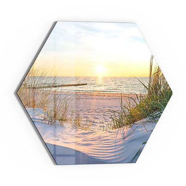 DEQORI Glasbild 'Abendsonne an der Ostsee', günstig online kaufen