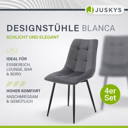 Juskys Esszimmerstuhl Blanca (4 St), bequeme günstig online kaufen