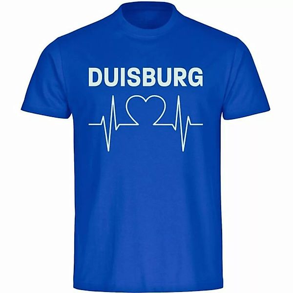 multifanshop T-Shirt Herren Duisburg - Herzschlag - Männer günstig online kaufen